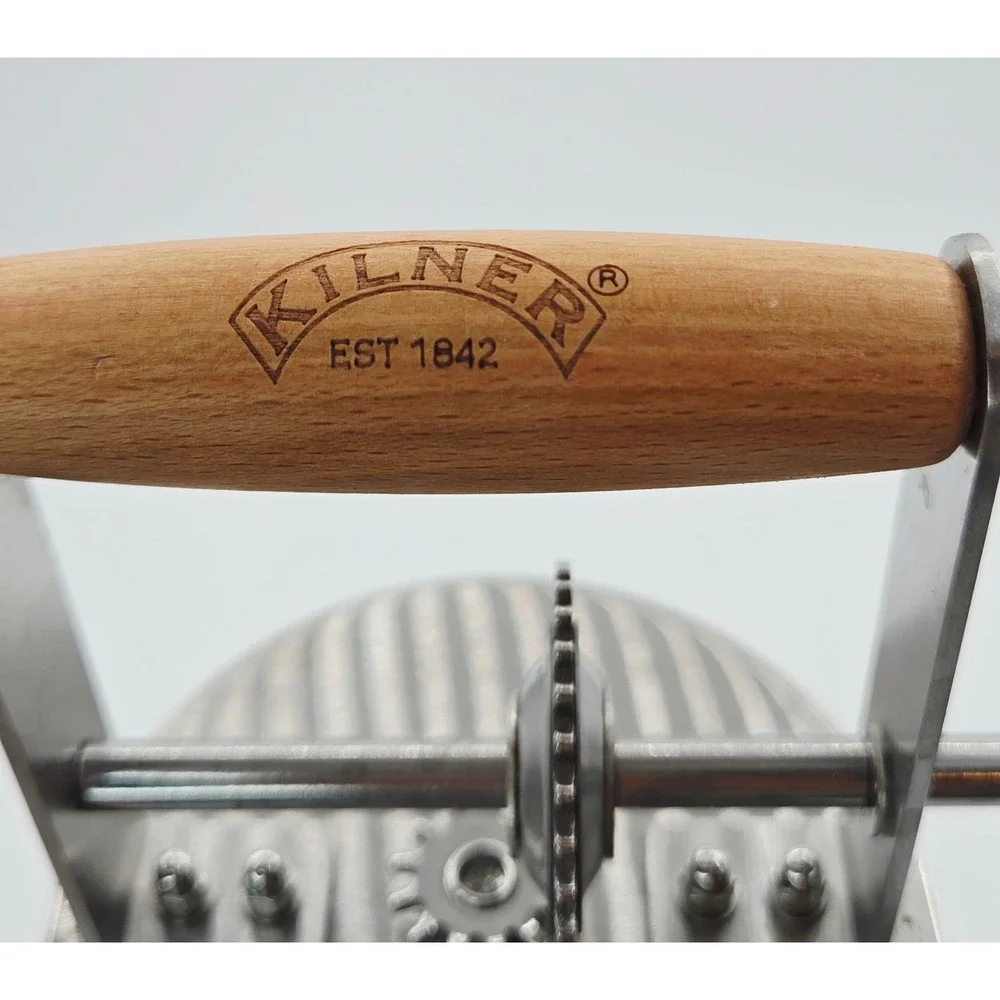 Kilner Hand Crank Butter Churner Attachment Stainless Steel Wooden Handle Red
